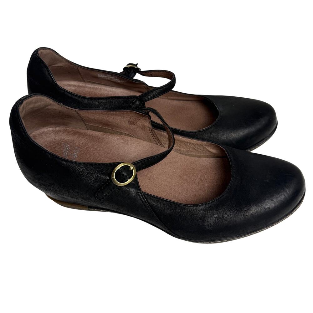 Dansko Black Leather Mary Jane Wedge Shoes Comfortable Casual Size 39 (8.5-9) - Picture 16 of 16